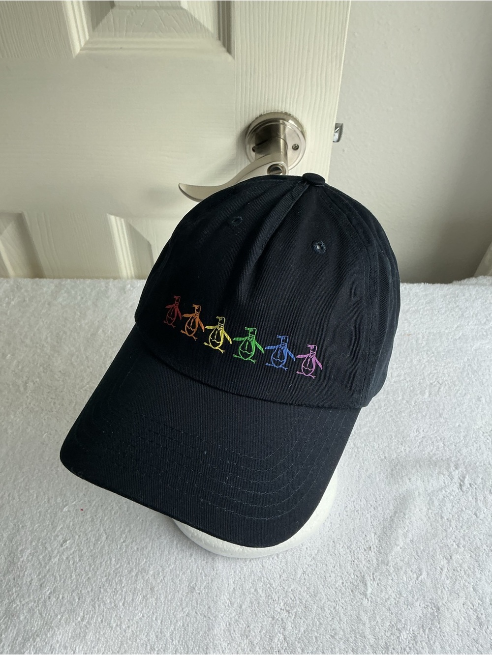 Original Penguin Navy Cap with Multicolor Penguin Detail